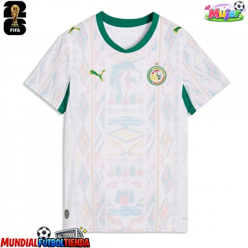 Camiseta Senegal Primera Equipación Replica Mundial 2026 para mujer mangas cortas